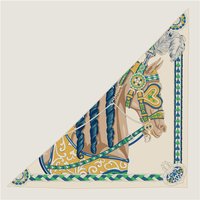 POBING 30% Silk 70% Cashmere Scarf Women Hand Rolled Fashion Print Triangle Scarves Wraps Bandana Big Hijabs Female Foulard
