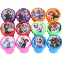 12pcs disney Frozen Seal Stamps Party Favor Girls Anna Elsa Princess Birthday Party Gifts Stampers Classroom RewardsPrizesGifts