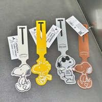 Japanese Snoopy peripheral cartoon suitcase luggage tag cute checked anti-lost tag bag doll boarding pass anime gift unisex