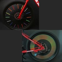 1/2/3Bag Bicycle Wheel Spokes Reflective Sticker Tube Strip Warning Light DIY MTB Cycling Reflector Reflective Safety Kit