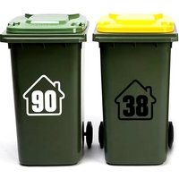 1Pcs Trash Can Dustbin Number Sticker Self Adhesive Wheelie Bin Stickers Garage Decals DIY Free Combination Weatherproof