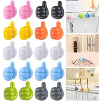 Silicone Thumb Wall Hook Cable Management Wire USB Organizer Clips Wall Hooks Hanger Storage Holder For Kitchen Bathroom Home