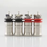 4PCS Hi End CMC Rhodium Plated Speaker Amplifier Binding Post Terminal Banana Plug Socket Output Connector Hifi Audio DIY