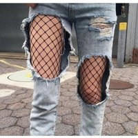 Fashion Hollow Out Fishnet Stockings for Women Breathable Mesh Solid Casual Streetwear Lolita Over Knee Hosiery