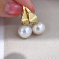 AAAA++++ 7-8mm 8-9mm 9-10mm 10-11mm 11-12mm 12-13mm 13-14mm Gorgeous Huge South Sea White ROUND Pearl Earring 925s... Gift Box