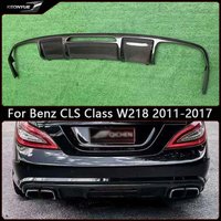 For Mercedes Benz CLS Class W218 2011-2017 Carbon Fiber Back lip Bumper Diffuser Rear Splitters Spoiler Car Accessories body kit