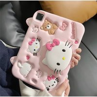 Cute Sanrio HelloKitty Full Body Silicone Case for IPad 9.7 10.2 11 Air 7 Pro 11 Kawaii Anime Cartoon Holiday Gifts Toys