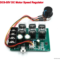 DC9-55V DC Motor Speed Regulator 12V 24V 36V 48V High Power Drive Module PWM Motor Speed Controller 40A Current Regulator