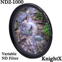 KnightX ND2-ND1000 SLR DSLR Camera Variable ND Filter Neutral Density Fader Adjustable ND2-400 49 52 55 58 62 67 72 77 mm