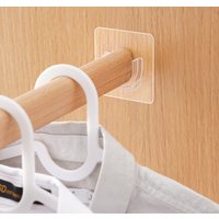 2/8/10Pcs Punch-Free Adhesive Rod Brackets, Telescopic Support Holders for Curtain & Clothes Rod, Home Use