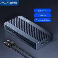 Acasis 40Gbps USB4 SSD Enclosure with Cooling Fan for M.2 NVMe|Compatible with Thunderbolt4 & MacBook Pro/Mac Mini and lactop