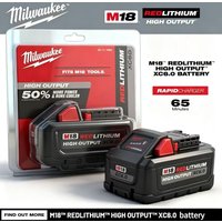 100% New Milwaukee Original M18 Battery 6.0mAh M18HB6 Rechargeable 18V Lithium Battery Suitable For Milwaukee Power Tools
