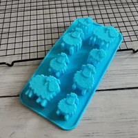 8 Holes Sheep Animal Shaped Soap Silicone Mold DIY