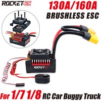 Surpass Hobby Rocket RC ESC 130A Brushless ESC 160A 4S Supersonic for 1/7 1/8 RC Car Buggy RC ESC Programming Card RC Motor RC