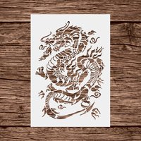 1PC A4 Dragon Stencil Template Animal Painting Stencil for DIY Wall Art Furniture Craft