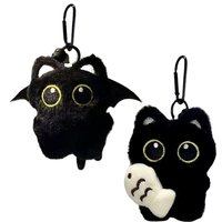 Cute Black Cat Plush Pendant Keychain Little Black Cat Hanging Backpack Keychain Creative Cat Plush Phone Keychain Birthday Gift