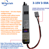 1A - 50A Current 3V~ 15V Voltage Adjustable Charger 12V 14.6V 3.65V Lifepo4 Li-ion Lipo Lithium Fast Charge 1S 4S 8S
