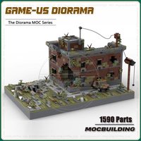 MOC Building Blocks Games Series The Last of Us Diorama Castle Architecture DIY Assembly Bricks Collection Model Toys Xmas Gift