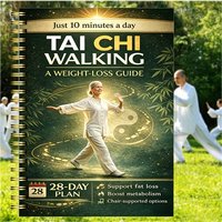 Tai Chi Walking 28-Day Weight Loss Guide (for the Elderly) - Only 10 Minutes a Day, Low-Intensity Exercise Plan, with Chair Support Option, Can Boost Metabolism and Support Healthy Fat Reduction,