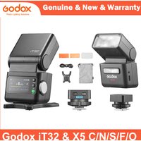 Godox iT32 iFlash Camera Flash & X5 C/N/S/F/O Trigger Modular Detachable Design 2.4G Wireless TTL HSS Cross-Brand Compatibility