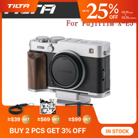 TILTA For Fujifilm X-E5 Vintage Camera Cage Base Kit with Mounting Baseplate Wooden Grip 1/4 ARCA Quick Release Plate TA-T91