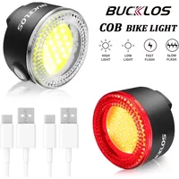 BUCKLOS Bicycle Light Set COB Bright Cycling Light Lamp USB Recharge Bicycle Taillight Waterproof Cycling Tail-lamp Headlight
