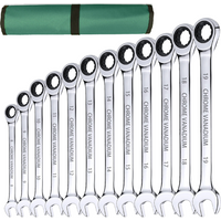 AliExpress NONE 12PCS 72 Tooth Ratchet Spanner Set 8-19MM Fixed Head Combination Wrench Set Perfect for Home DIY, Bike, Car Repairs