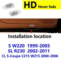 HD 2X For Mercedes Benz S Class W220 1995-2005 Coupe C215 SL R230 2011 CL W215 Led Car Door Projector Welcome Light Accessories