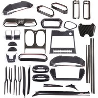 For Lamborghini URUS Real Carbon Fiber Car Center Console Air Outlet Seat Switch Panel Frame Cover Interior Trim Sticker Kit