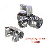 Zinc Alloy Switch Faucet Adapter Kitchen Sink Splitter Diverter Valve Water Tap Connector Bathroom Toilet Shower Accessories