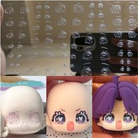 Transfer Printing Steel Plate DIY Clay Doll Facial Feature Mold Cartoon Eyes Mouth Blush Pattern Handmade Craft Making Tool
