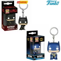 FUNKO Batman Comics New PVC Action Doll Dark Knight Movie Edition Keychain Vinyl Toy Pop Pocket Series Model Toy Keychain Toys