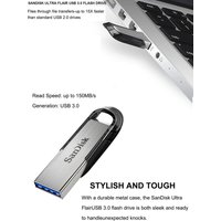 SanDisk CZ73 USB 3.0 Pendrive 128GB USB Flash Drive 16GB 32GB 64GB Metal Pen Drive 512GB USB3.0 Stick 256GB 150MB/S Key Memory S