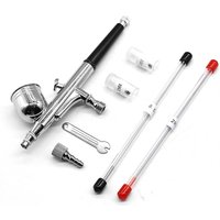Grawitacyjny pistolet natryskowy do paznokci o podwójnym działaniu Mini Airbrush Paint Zestaw farb do makijażu Tatuowanie twarzy Pióro atramentowe Narzędzie do naprawy samochodów DIY