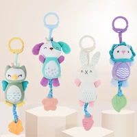 New Soft Stuffed Animal Rattle Hand Grip Baby Toys Shaker Crinkle Squeaky Sensory Travel Accessories for Toddler Toy Gifts