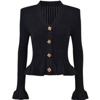 High Quality New Fashionable Knitted V-neck Long Sleeved Diamond Button Cardigan Slim Fit Fish Tail Half Skirt Women's Set