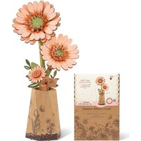 Robotime Rowood DIY 3D Wooden Puzzle for Women Family Home Decoration Building Block Kits Christmas Gifts Sakura Gerbera Daisy