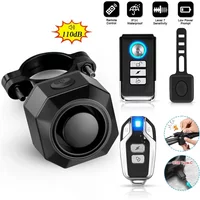 Extractme 110dB Fahrradalarm, kabellos, USB-Aufladung, Fahrrad-Vibrationsalarm, IPX5, wasserdicht, für Motorrad, Roller, Einbruchmeldeanlage