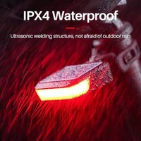 ESLNF MTB Taillight Mountain Cycling Rear Bike Bicycle Lights Light Tail Solar Night Rechargeable Energy Road Safety Red Lamp