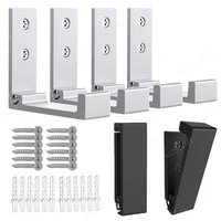 Folding Wall Hook Hidden Robe Towel Coat Hook Aluminum Alloy Hook for Home Kitchen Bathroom Black Sliver Towel Hanger