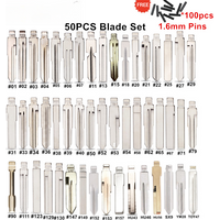50pcs Remote Car Key Blade Set Univerdal KD Key Blade for KD Xhorse JMD VVDI Remote For Renault Toyota PSA Peugeot Citroen Ford
