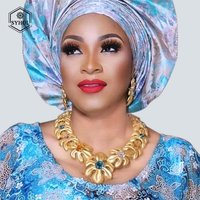 Dubai Gold Plated WomenJewelry Set Colorful Created Stone Necklace Nigerian Wedding Bijoux Gold Jewelry 24k Original