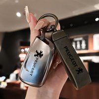 Zinc Alloy Car Key Cover Case Key Bag Shell Holder Protection For Peugeot 107 207 306 307 407 308 607 keychain Auto Accessories