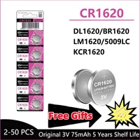 High-Capacity 70mAh CR1620 3V Lithium Battery LM1620 BR1620 ECR1620 KCR1620 CR 1620 5009LC Coin Cells Watch Toys Batteries
