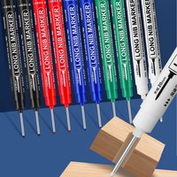 1/20pcs 20mm Deep Hole Long Nib Head Markers For Metal Perforating Pen Waterproof Bathroom Woodworking Decoration Multi-Purpos
