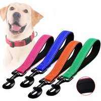 Dog Leash Short Dogs Leash 30cm Nylon Leashes for Large Dog Walking Reflective Waterproof Leash Dogs Traction Rope Pet Chain