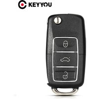 KEYYOU 1PCS Modified Version For Volkswagen VW Golf 4 5 6 7 Jetta Passat CC Tiguan Polo Beetle Skoda Flip Remote Car Key Shell