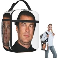 Steven Seagal Insulated Lunch Bag for Women Kids Portable Food Boxes Thermal Lunch Box Tote