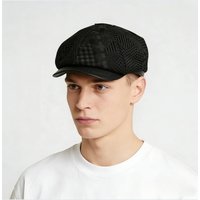 Fashion Men's Outdoor Leather Hat Winter Print Berets Male Warm 100% Genuine Leather Dad Hat Wholesale Leisure Boné Masculino