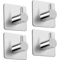 Towel Hook Self Adhesive Shower Hook Sturdy Stainless Steel For Hats, Towels, Robes In Kitchen, Bedroom, Bathroom